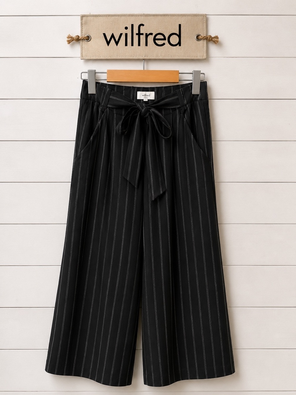 Wilfred (Aritzia) Striped Wide-Leg Pants – Size XS